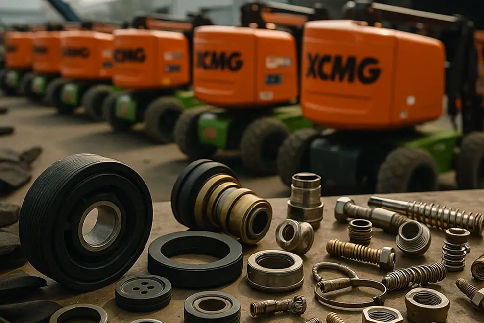 Refacciones para plataformas elevadoras XCMG en inventario